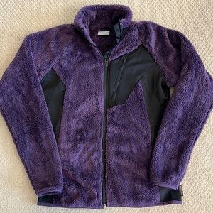 Columbia fuzzy fleece zip jacket - Women’s S